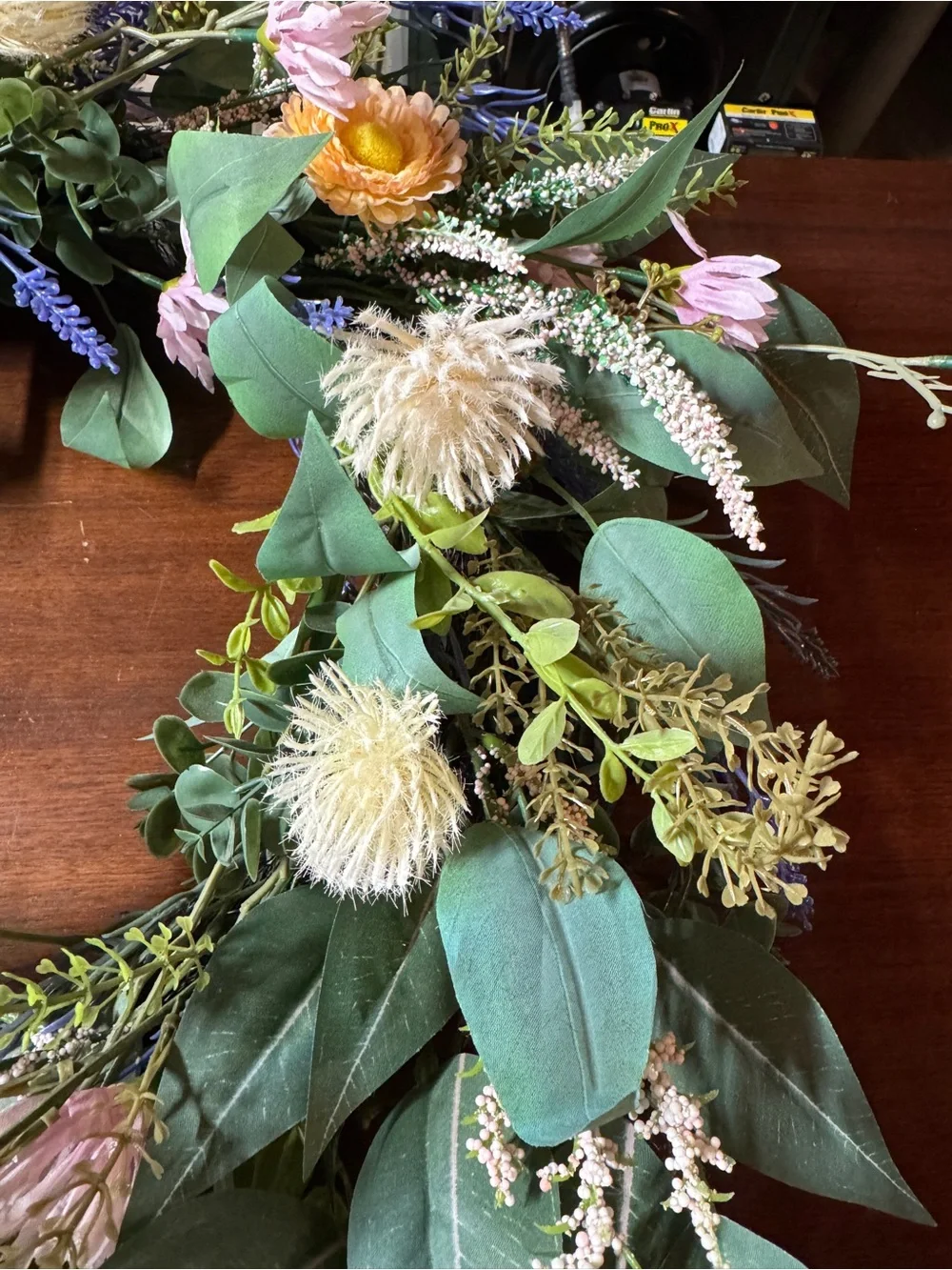Spring Meadow Mixed Floral Wreath - Green, Pink & Yellow